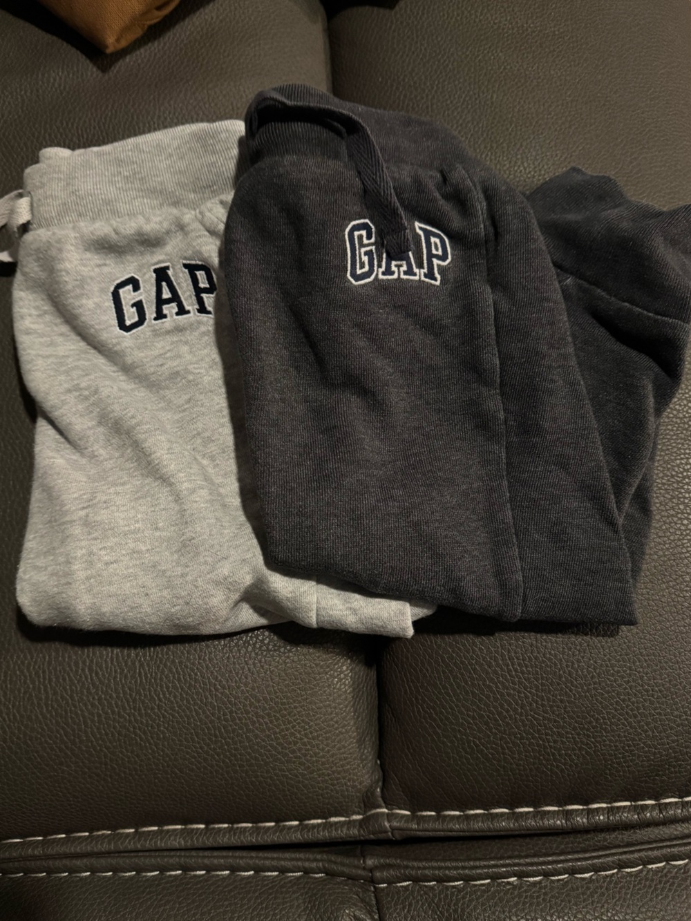 GAP Kids Two-Pack Charcoal and Light Gray Sweatpants